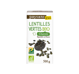 lentille verte bio équitable france paysans d'ici