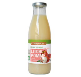 litchi pomme pur jus bio equitable ethiquable