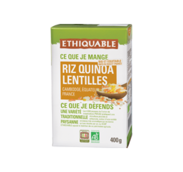 riz quinoa lentilles équitable et bio