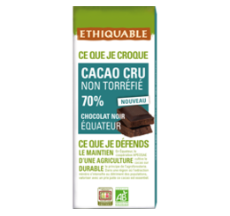 Cacao cru non torréfié 70% équitable & bio