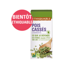 Pois cassés charente ethiquable équitable bio france 