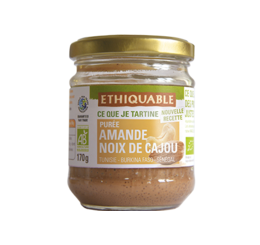 purée amande noix cajou equitable bio ethiquable