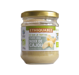 purée de cajou crue ethiquable équitable bio