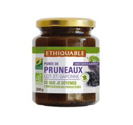 Purée pruneaux France équitable et bio