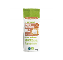 farine complète bio de riz blanc issue du commerce équitable au Cambodge Ethiquable