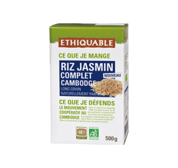 Riz Jasmin complet Cambodge équitable & bio ethiquable