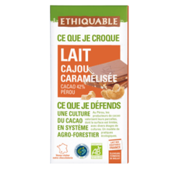 Chocolat au lait cajou caramelisee