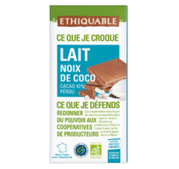 Chocolat au lait noix de coco