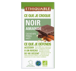 Chocolat noir amande 65% de cacao
