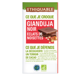 Chocolat noir Gianduja éclats de noisettes