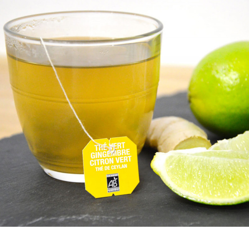 thé vert gingembre citron vert ethiquable bio commerce équitable