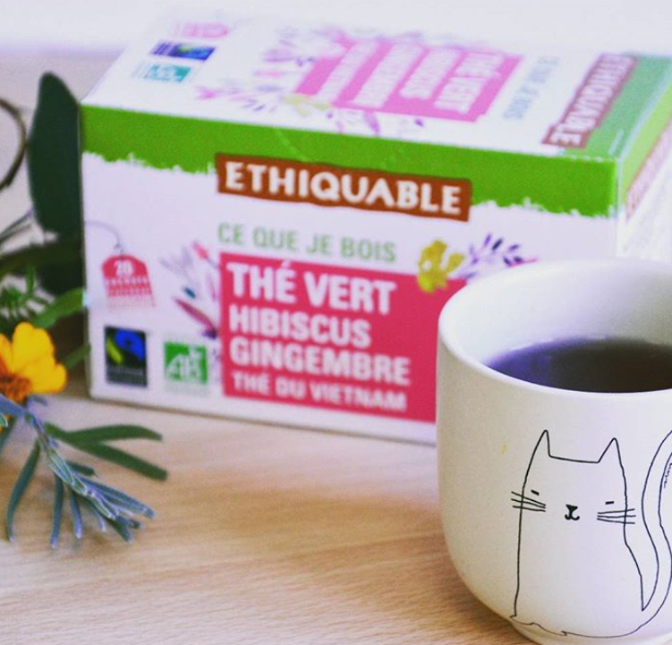 thé vert hibiscus gingembre ethiquable