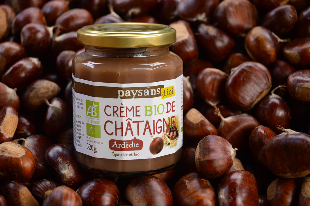 crème de châtaigne paysans d'ici bio équitable en France