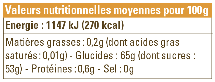 valeur nutritionnelle