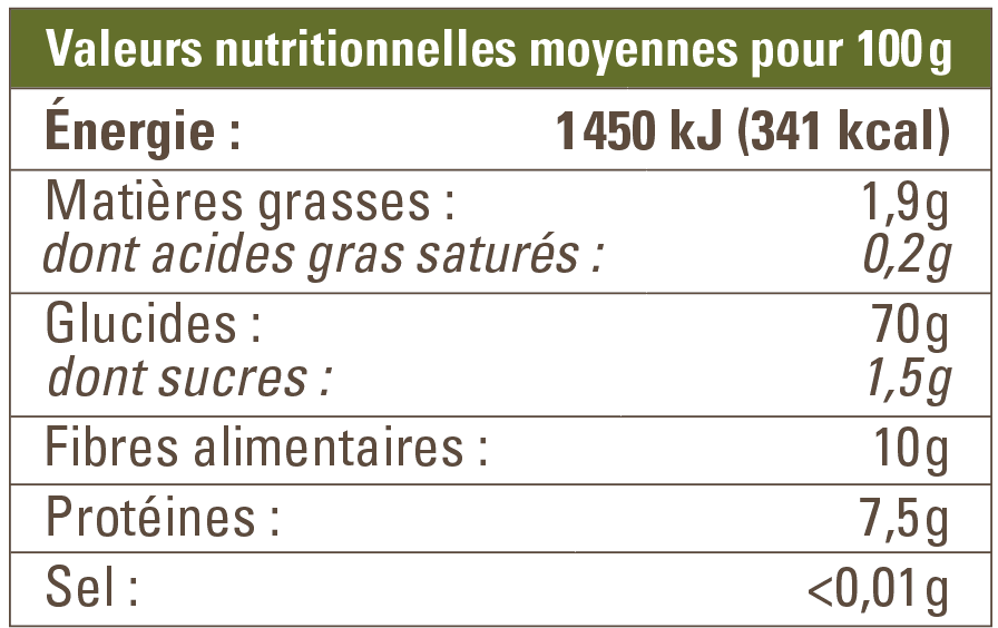 Farine complète de Seigle de France - bio et équitable